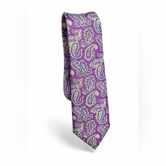 Roundtree & Yorke Other - NEW-Roundtree & Yorke Purple and Blue Paisley Slim Tie